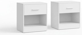 Éjjeliszekrények NOVERA szett 2 db 39x28 cm, fehér