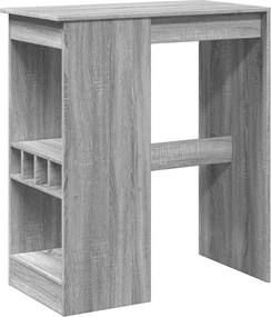 vidaXL szürke sonoma szerelt fa bárasztal tárolókkal 90x47,5x103,5 cm