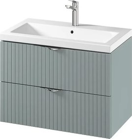 Cersanit S801-540 -Függesztett fürdőszobai szekrény mosdóval TIRSO 80x45 cm menta