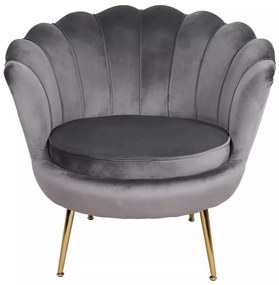 Ionia Velvet fotel, szürke