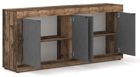 RUNEA komód sötétbarna/antracit