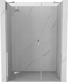 Mexen Mist-H balra nyíló zuhanyajtó 125 cm, átlátszó, króm - 8A5-125-001-01-00-L