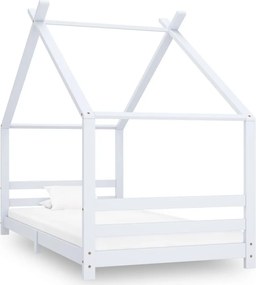 vidaXL fehér tömör fenyőfa gyerekágy-keret 90 x 200 cm