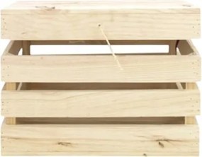 DecoWOOD Tömörfa éjjeliszekrény natúr színben 39x33x30,5cm