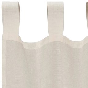 vidaXL 2 db krém színű fátyolfüggönyök fülecske tetejével 140x260 cm