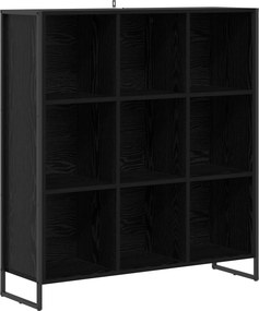 vidaXL Könyvespolc Fekete tölgy 99.5 x 30 x 108.5 cm Faanyag