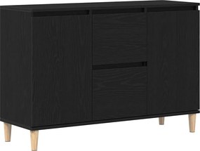 vidaXL Széf fiókkal Fekete 102 x 35 x 60 cm Faanyag