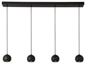 Searchlight 1014-4BK - Csillár zsinóron EINDHOVEN 4xGU10/50W/230V fekete