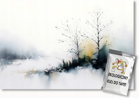 Fotótapéta Flizelina Tájkép Erdő Fák Köd Szürke Scandi 100x75 ragasztó