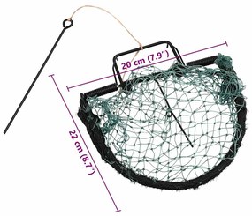 zöld acél madárcsapda 20 cm