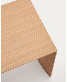 Világos natúr színű dohányzóasztal tölgyfa dekorral 45x90 cm Litto – Kave Home