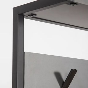 Előszoba fal NOMAD 182x78 cm fekete/antracit