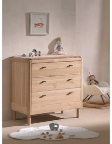Natúr színű tölgyfa gyerek komód 100x95x55 cm Forrest – Vipack