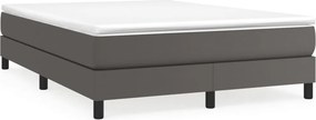 vidaXL szürke műbőr rugós ágy matraccal 140x190 cm