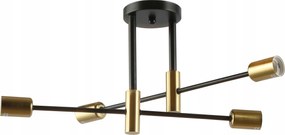 Arany Fekete Mennyezeti Függeszték Lámpa Led 4XE27 Csillár