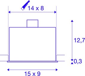 SLV KADUX 115521 Beépíthető spotlámpa 2x50W/GU10 IP20