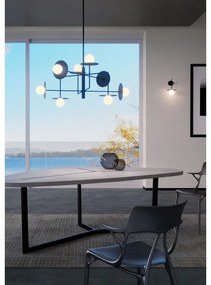 Redo 01-2753 - Rúdos csillár PLATO 8xG9/10W/230V fekete