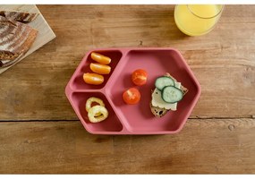 Piros szilikon gyerek tányér 16x25 cm – Kindsgut