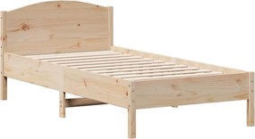 vidaXL tömör fenyőfa ágy matrac nélkül 75 x 190 cm