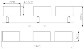 Globo 57911-3W - ROBBY 3xGU10/35W/230V fehér spotlámpa
