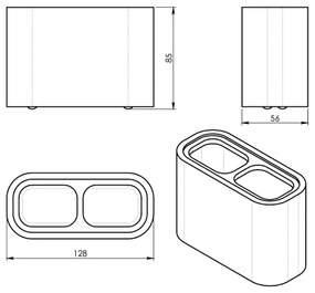 Gedy - Fogkefe tartó NINFEA fehér/bambusz
