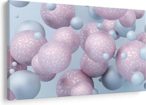 Absztrakt kép - Pasztell gömbök (90x60 cm)