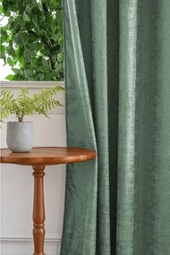 Sötétítő függöny LOOM VELVET 140x250 cm, zöld Felfüggesztés: Fém gyűrűk