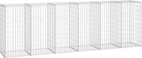 vidaXL horganyzott acél gabion fal fedéllel 300 x 50 x 100 cm