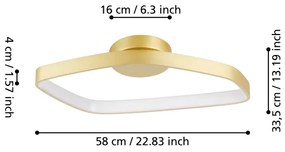 Eglo 900916 - LED Dimmelhető mennyezeti lámpa VALLEROSA LED/25,2W/230V