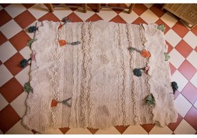 Krémszínű pamut gyerek játszószőnyeg 120x160 cm Veggie Garden – Lorena Canals