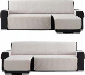 Kanapé ágytakaró sarokvédő 240 cm krém steppelt ágytakaró