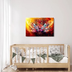 Kép - Merkaba szárnyakkal, absztrakció (90x60 cm)