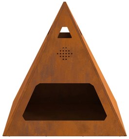 Tűzrakó Barna 50 x 50 x 51 cm időjárásálló acél