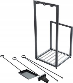 Forge kandalló szett 31x35x72 cm