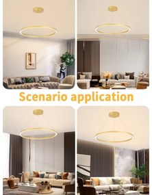 Immax NEO 07159-G80 - LED Dimmelhető csillár FINO LED/60W/230V Tuya arany + távirányító