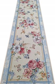 Futópad 47x163 cm gobelin rózsákkal asztalra vagy padra Vastag Anyag virágok