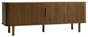 Barna TV-állvány tölgyfa dekorral 56x160 cm Cavo – Unique Furniture