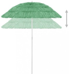 zöld hawaii stílusú strandnapernyő 180 cm
