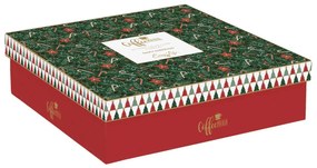 Karácsonyi porcelán kávés teás csésze aljjal 100 ml 6 személyes díszdobozban Fancy Christmas