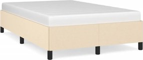 vidaXL krémszínű szövet ágykeret matrac nélkül 120x200 cm