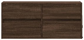 barna tölgyszínű fali TV-szekrény LED-del 100x31x45 cm