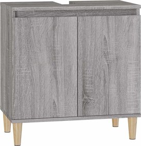 vidaXL szürke sonoma színű szerelt fa mosdószekrény 58x33x60 cm