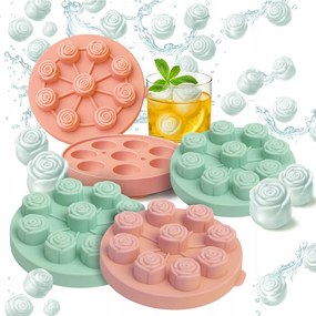 4x Szilikon Jégkocka Forma Rózsa Jégkocka Formák 3D