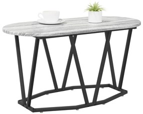 Szürke Sonoma dohányzóasztal - 80x40x40.5 cm, Mérnöki fa és fém