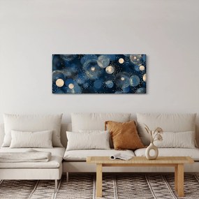 Kép - Kék-arany gyűrűk (120x50 cm)