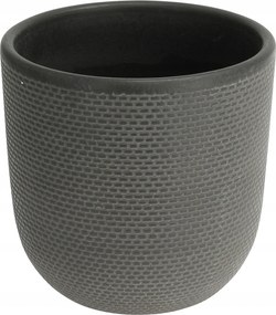 Weave S virágcserép (11,5x11,5x11,5 cm) sötétszürke, matt textúrával
