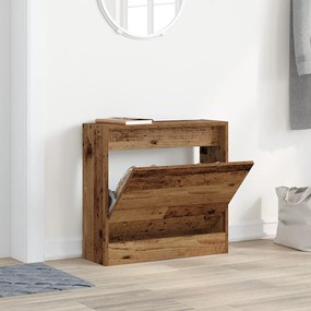 Cipőtároló Régi Fa 60x21x57 cm Műszaki Fa