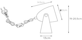 Lucide 45564/01/31 - Asztali lámpa CHAGO 1xE14/40W/230V fehér