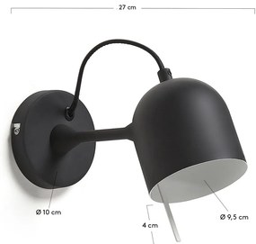Fekete fali lámpa Lucilla – Kave Home