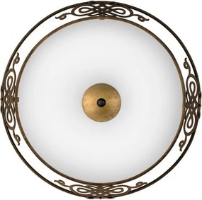 EGLO 86712 MESTRE Klasszikus Mennyezeti Lámpa Antik Bronz, Fehér, Arany E27 IP20